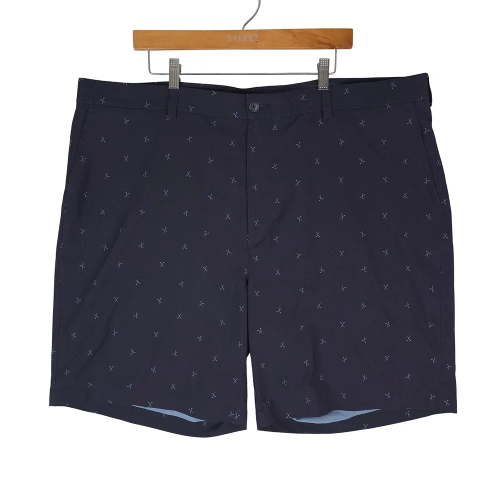 Roundtree & Yorke Performance Golf Shorts Mens 46B Navy Blue Stretch Golf Club